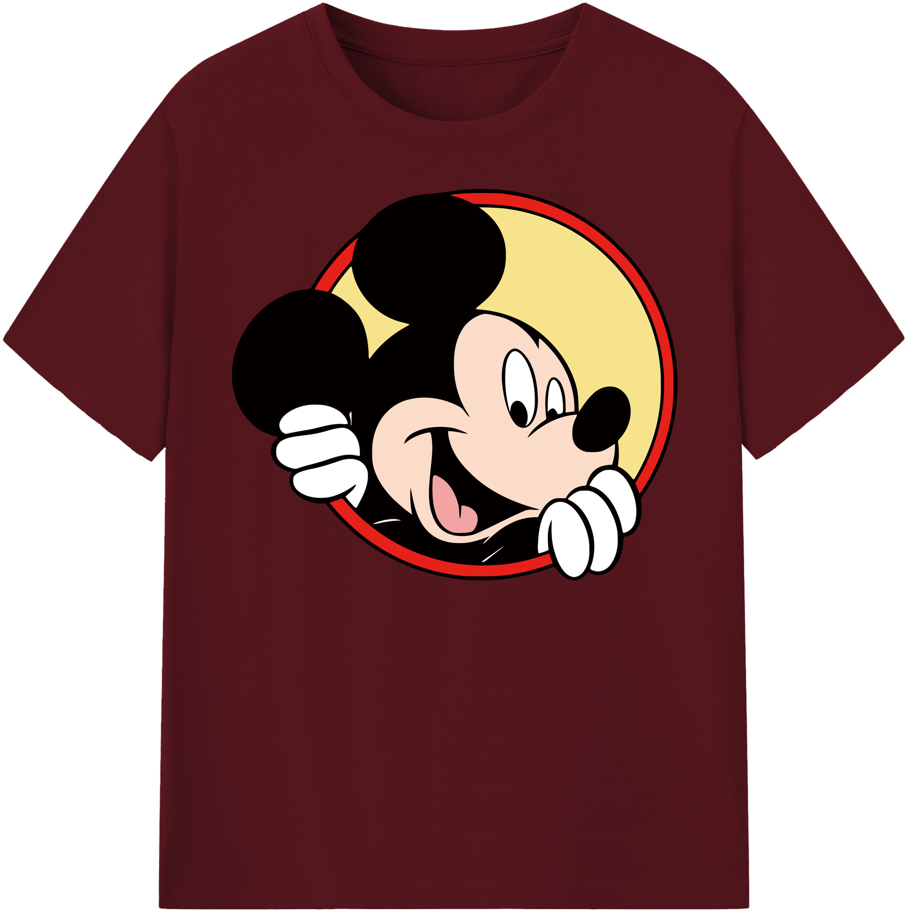 （画像用） ミッキーマウス Mickey Mouse 綿100％半袖Tシャツ（フロントプリント）